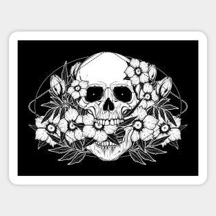 Floral skull Magnet